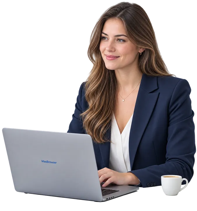 Professional using MasBrowser for multi-account operations